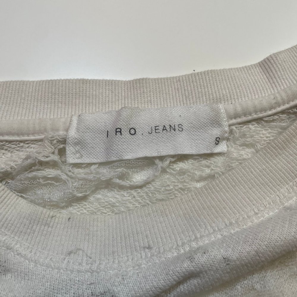 Womens white distressed sweatshirt small IRO Jeans - Picture 7 of 10